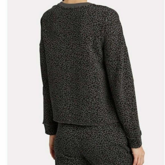 NWT ATM French Terry Leopard Sweatshirt Asphalt Black Grey Oversized size XS - Picture 4 of 13